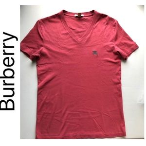 Burberry Men's V-Neck Short Sleeve Tee